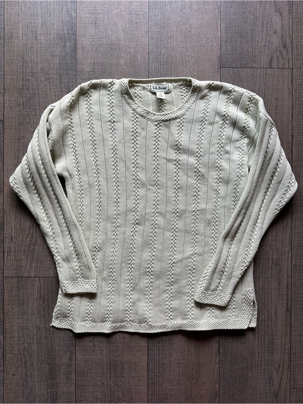 LL bean 100% cotton knit sweater size m